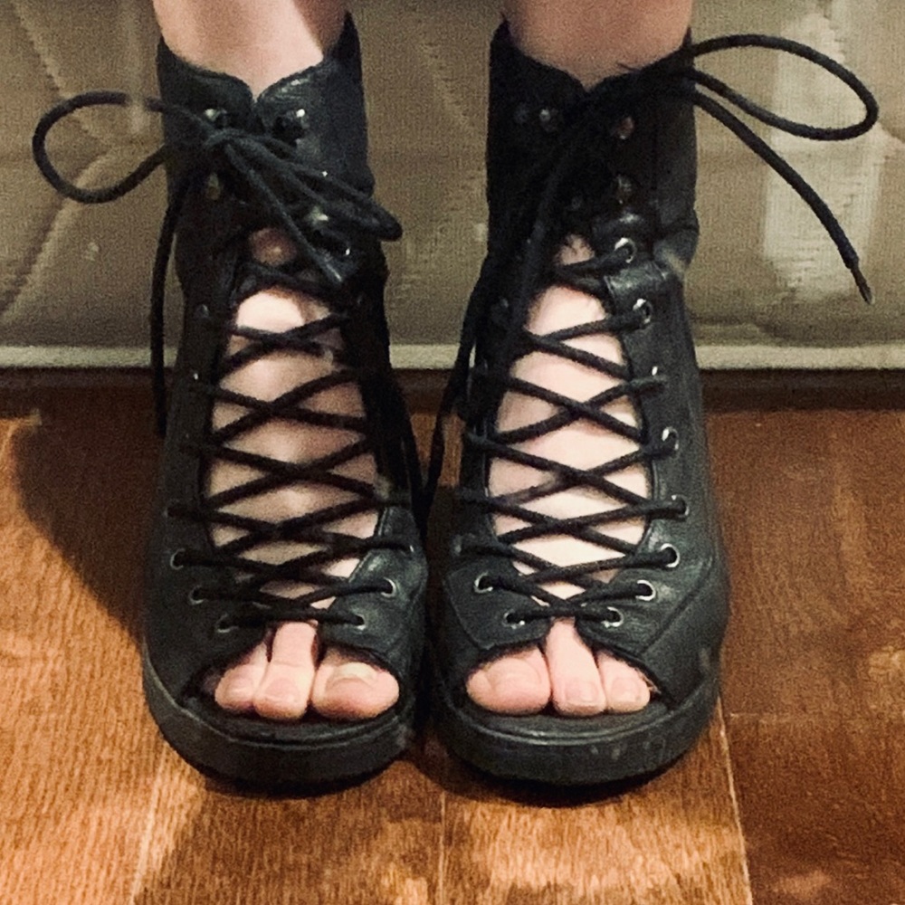 Deena and Ozzy open toed booties